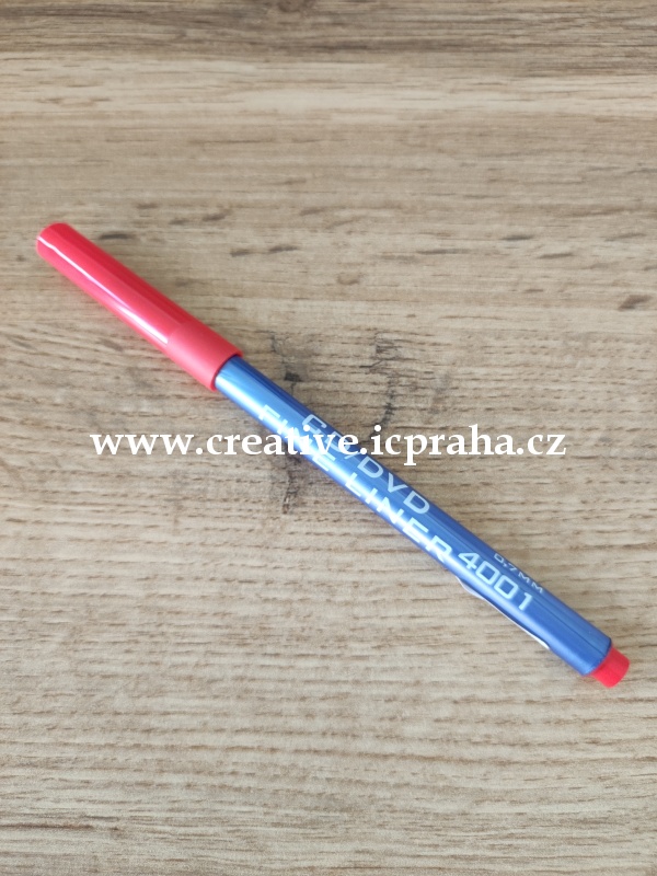 popisovač KOH-I-NOOR 0,7mm - CD/DVD červený 